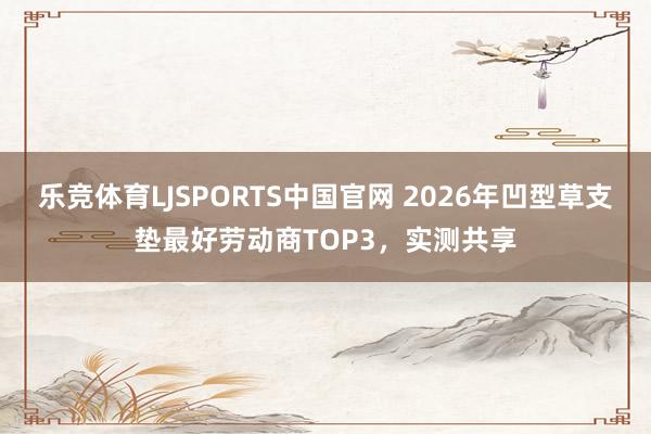 乐竞体育LJSPORTS中国官网 2026年凹型草支垫最好劳动商TOP3，实测共享