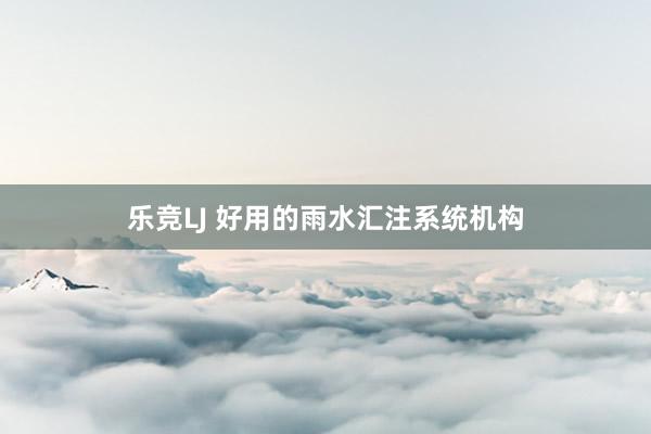 乐竞LJ 好用的雨水汇注系统机构