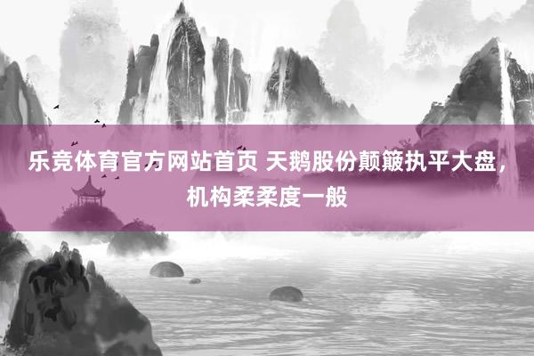 乐竞体育官方网站首页 天鹅股份颠簸执平大盘，机构柔柔度一般