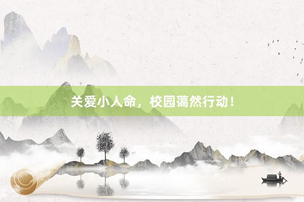 关爱小人命，校园蔼然行动！