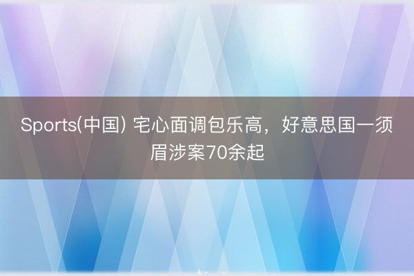 Sports(中国) 宅心面调包乐高，好意思国一须眉涉案70余起